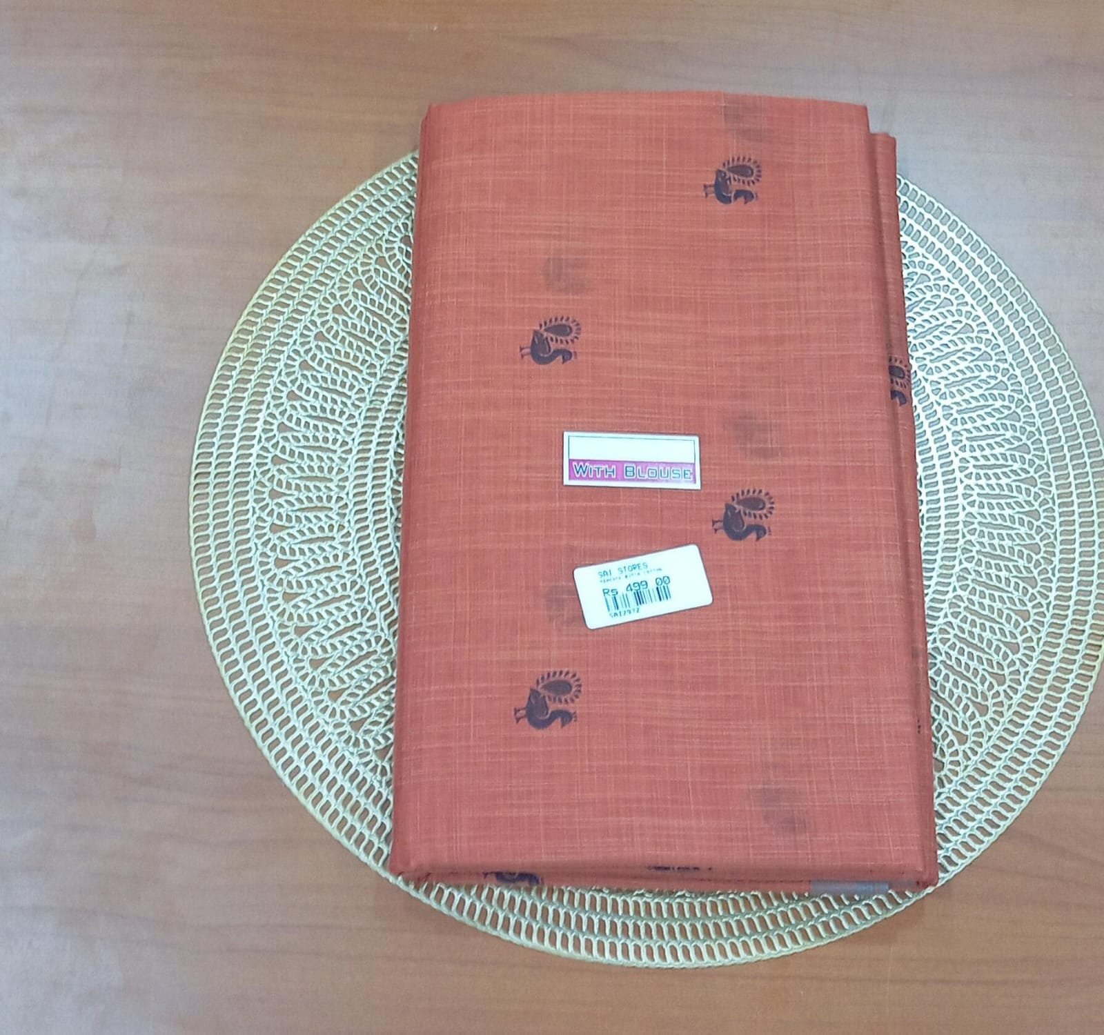 PEACOCK BUTTA COTTON SAREES