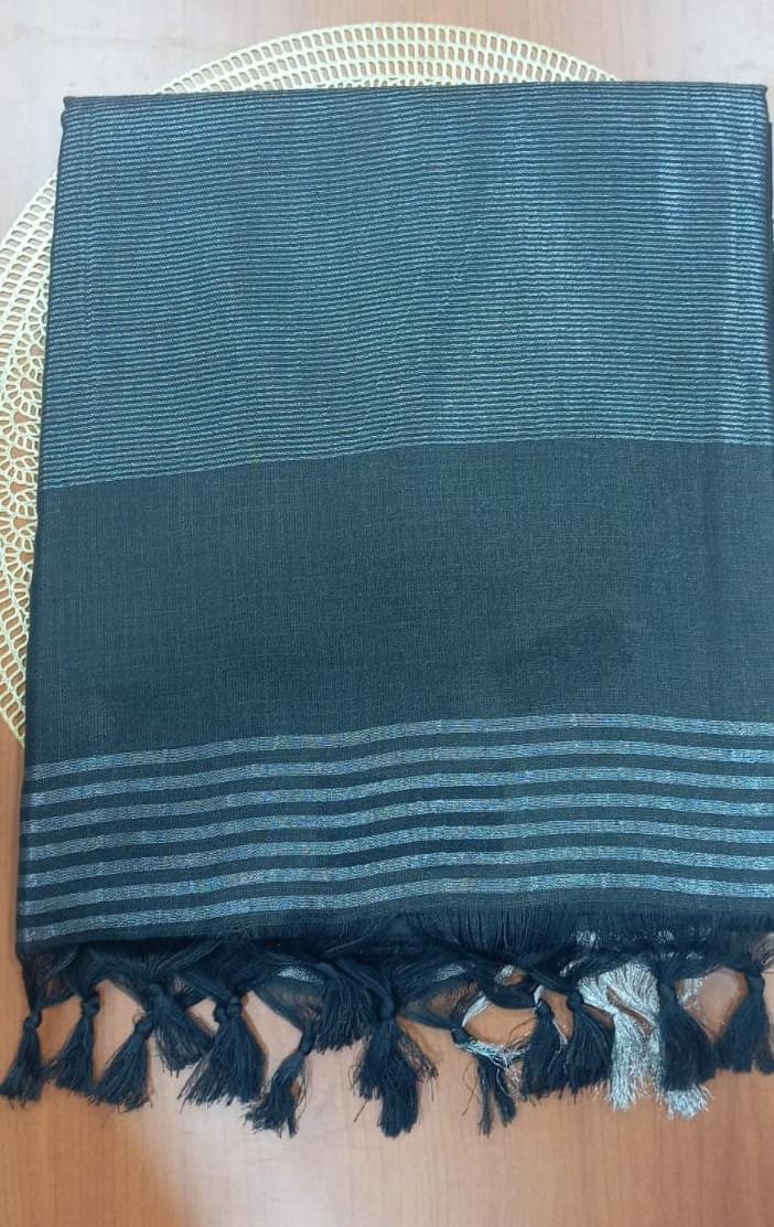 TISSUE PLAIN SAREES