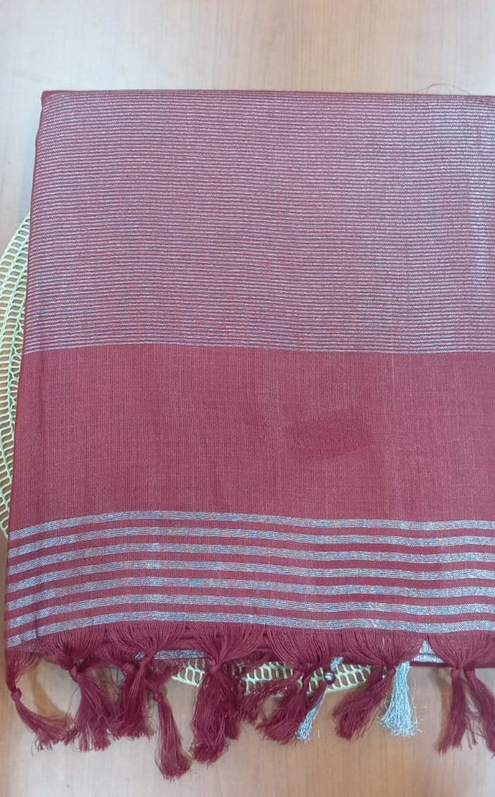 TISSUE PLAIN SAREES
