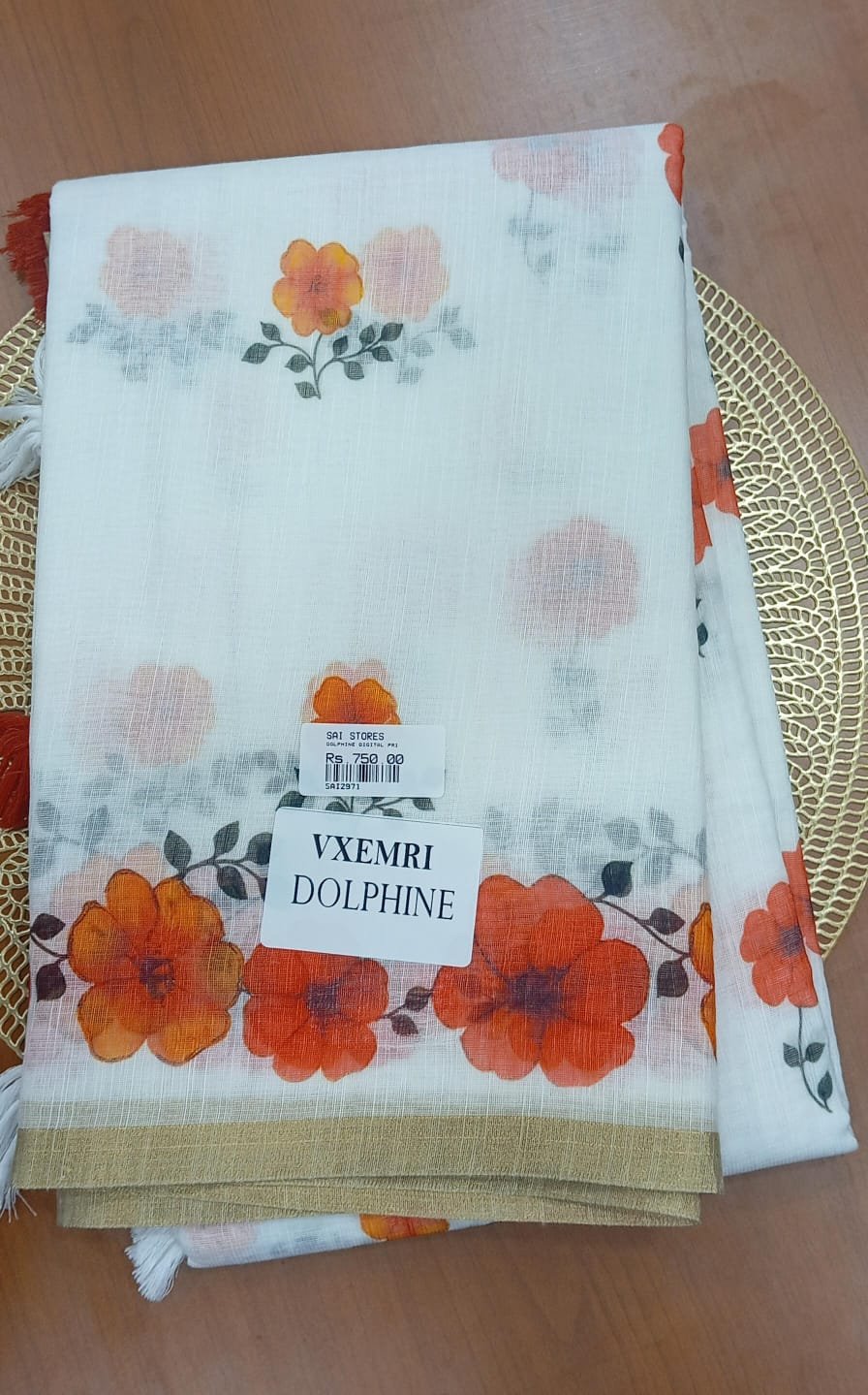 DOLPHINE DIGITAL PRINT SAREES