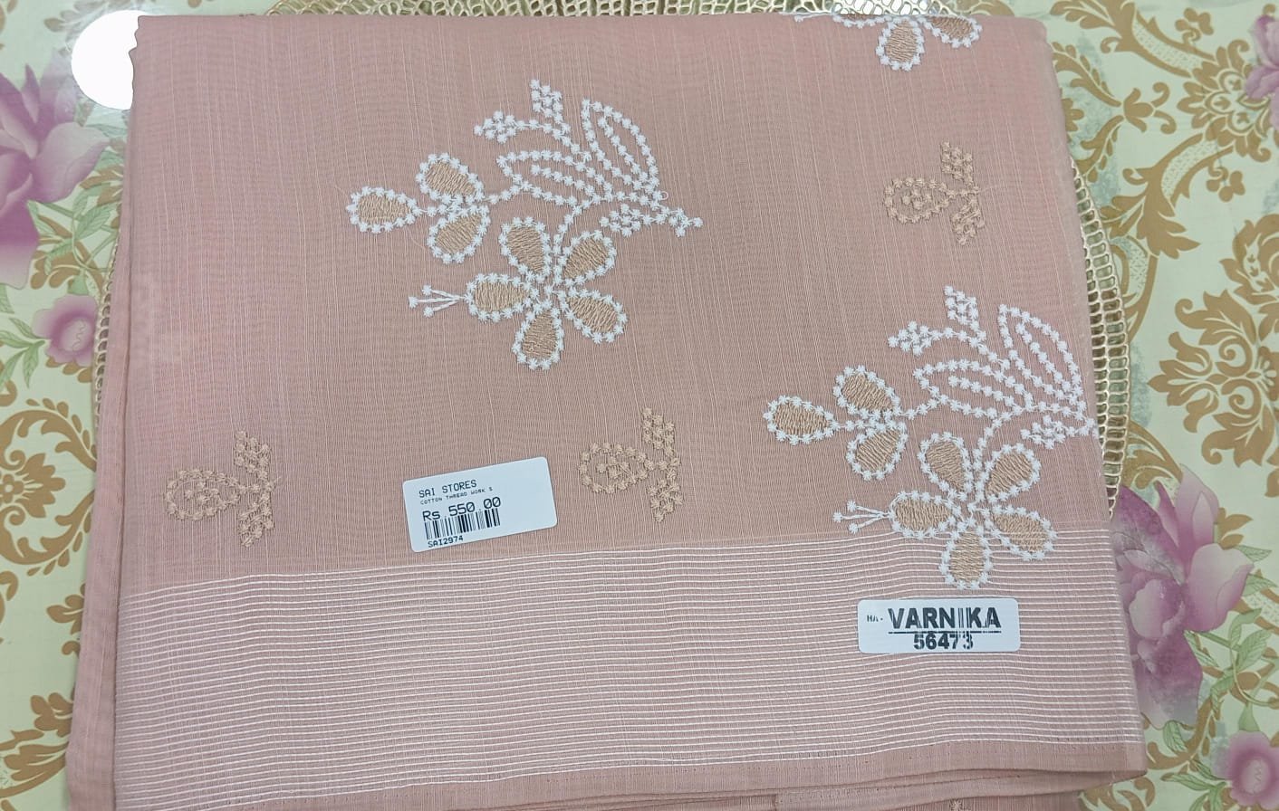 COTTON THREAD WORK SAREES