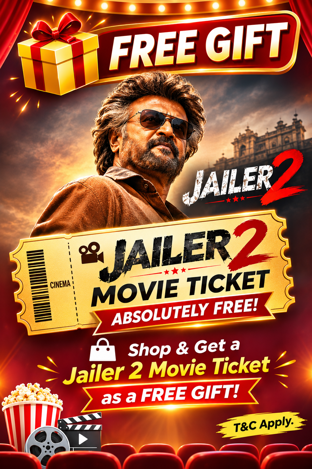 PURCHASE ABOVE 2500/- and GET FREE JAILOR 2 TICKET